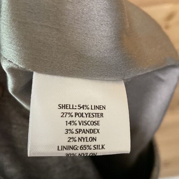 Eileen Fisher Size Small Linen Blend Metallic Skirt - Picture 7 of 8